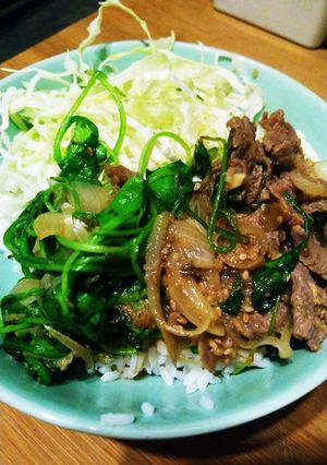 冷蔵庫にあるもので牛肉漬け焼き！-レシピのメイン写真