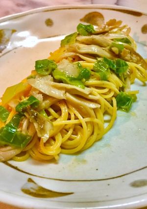 No2332牛骨白湯舞茸パスタ-レシピのメイン写真