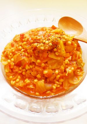 ☺野菜たっぷりもち麦入り食べるスープ☺-レシピのメイン写真