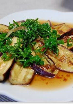 電子レンジde蒸し茄子♪ごま梅ドレシング-レシピのメイン写真