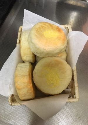 牛乳パック型で！イングリッシュマフィン-レシピのメイン写真