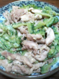 ゴーヤと豚肉の味噌炒め-レシピのメイン写真