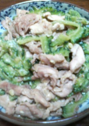 ゴーヤと豚肉の味噌炒め-レシピのメイン写真