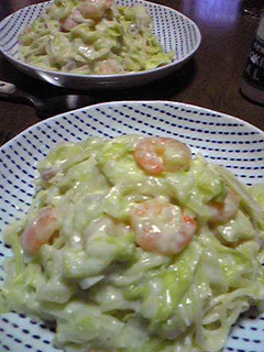 えびとキャベツのクリームパスタ-レシピのメイン写真