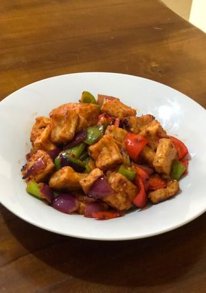 豆腐と野菜のピリ辛トマトソース炒め-レシピのメイン写真