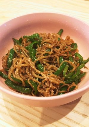 糸こんにゃくとピーマンのごま炒め-レシピのメイン写真