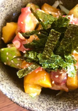韓国風タコとアボカドのユッケ丼★妊婦飯-レシピのメイン写真