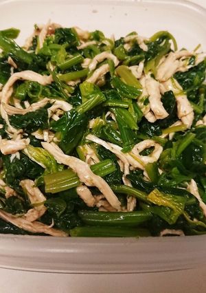 ほうれん草と鶏むね肉で常備菜♪-レシピのメイン写真