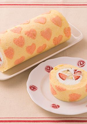 ハートのロールケーキ-レシピのメイン写真