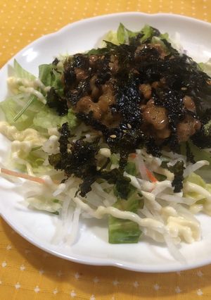 すぐできる！おかず風！納豆サラダ-レシピのメイン写真