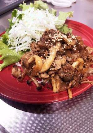 簡単豚こま焼肉★野菜たっぷり甘めタレ-レシピのメイン写真
