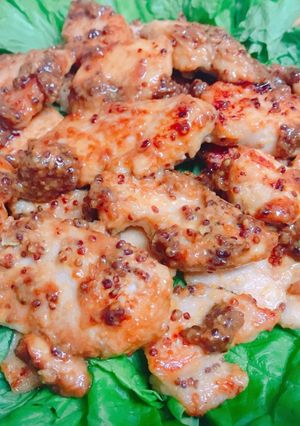鶏胸肉の照りマスタード焼き♡-レシピのメイン写真