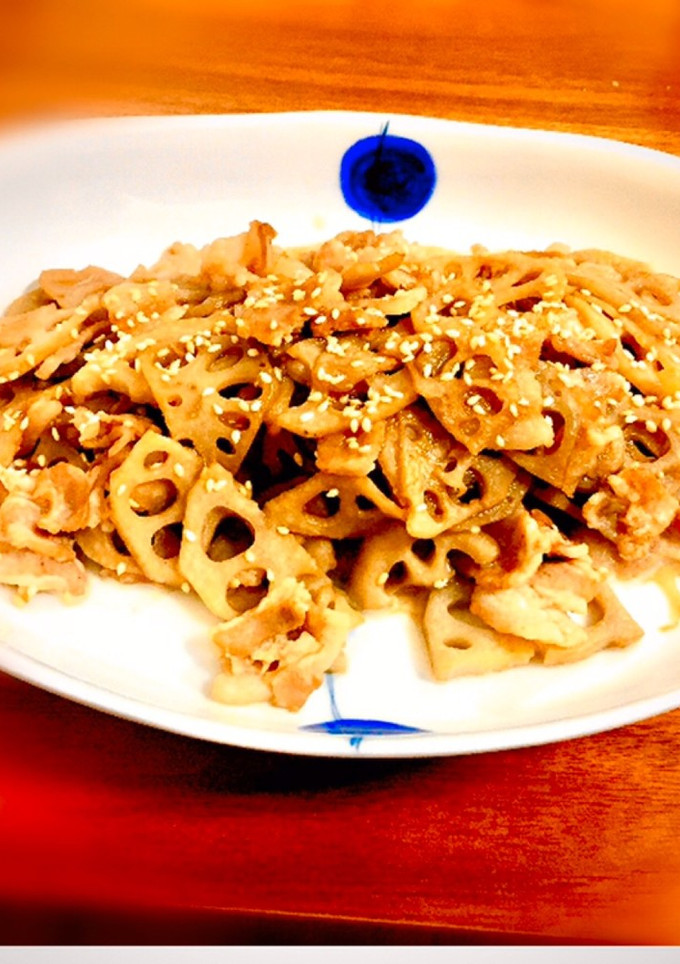 ＊れんこんと豚肉の甘辛炒め＊-レシピのメイン写真