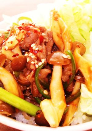 レタスでさっぱり甘辛牛丼-レシピのメイン写真