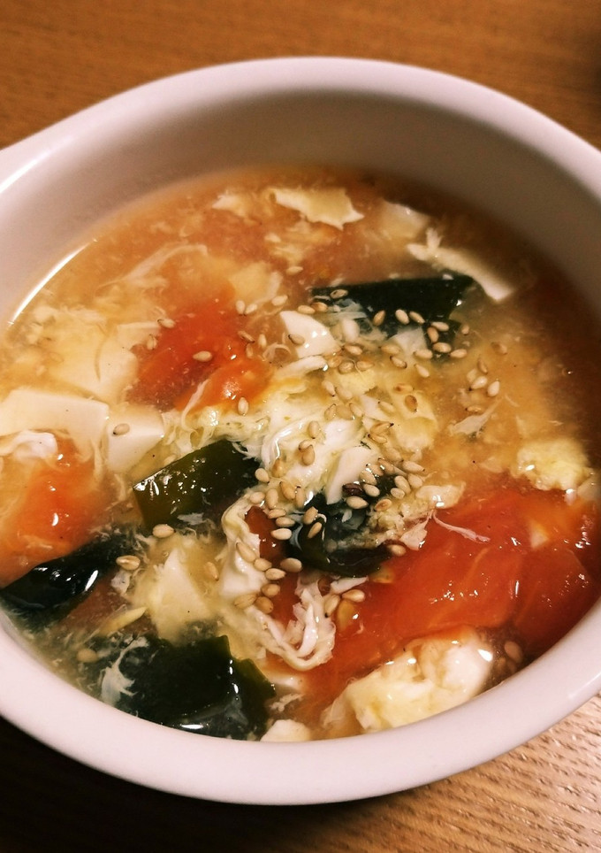 トマトと豆腐のかき玉スープ-レシピのメイン写真