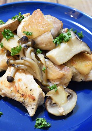 鶏肉ときのこのバタポン炒め-レシピのメイン写真