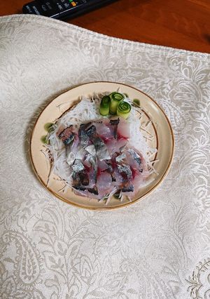 新鮮な鯵が手に入ったので昆布〆にしました-レシピのメイン写真