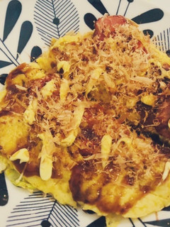 簡単☆小麦粉と余ったサラダでお好み焼き風-レシピのメイン写真