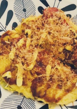 簡単☆小麦粉と余ったサラダでお好み焼き風-レシピのメイン写真
