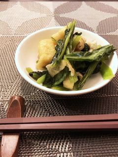 小松菜と油揚げの炒め煮-レシピのメイン写真