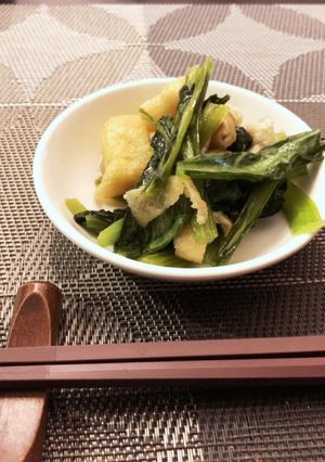 小松菜と油揚げの炒め煮-レシピのメイン写真
