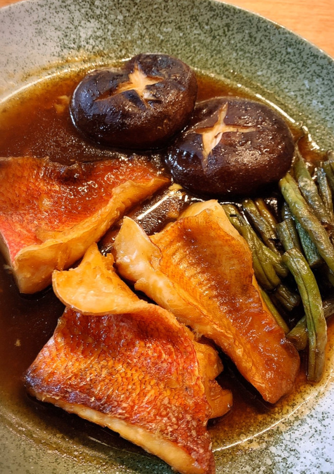 赤魚の煮付け（椎茸いんげん添え）-レシピのメイン写真