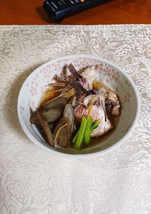 鯛のアラ炊き-レシピのメイン写真