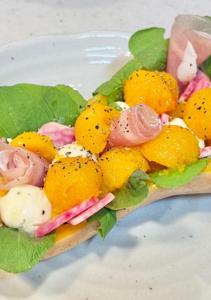 簡単夕飯おもてなしに。ピーナッツかぼちゃのサラダ-レシピのメイン写真