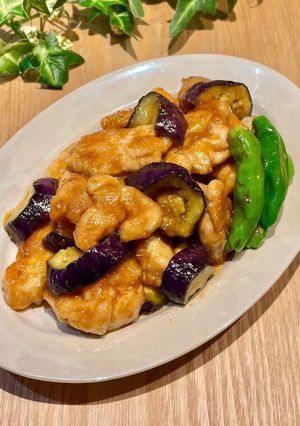 鶏肉となすのご飯が進むこってりピリ辛炒め♩-レシピのメイン写真