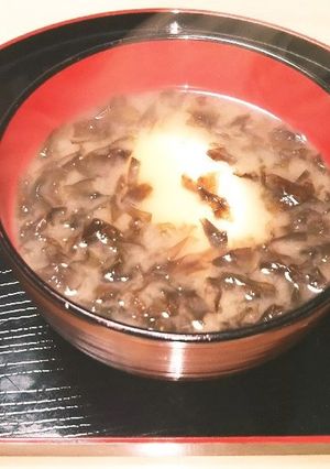 身体温まる(о´∀`о)お餅と海苔味噌汁-レシピのメイン写真