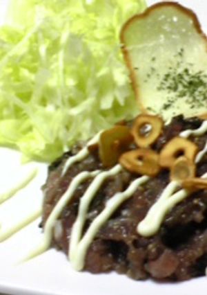 簡単☆旬おつまみ　鰹のユッケ風塩タルタル-レシピのメイン写真