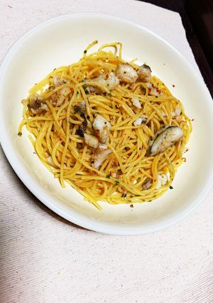 市販　白身魚(メバル)ペペロンチーノ-レシピのメイン写真