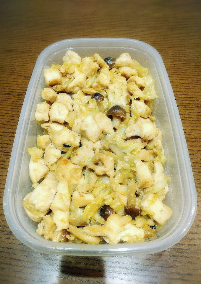 作り置き　むね肉とキャベツの醤油炒め-レシピのメイン写真