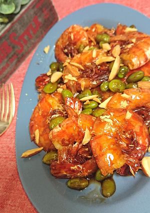殻までカリカリ、エビと枝豆の甘辛揚げ焼き-レシピのメイン写真