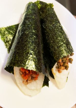 きりたんぽで納豆巻き　-レシピのメイン写真