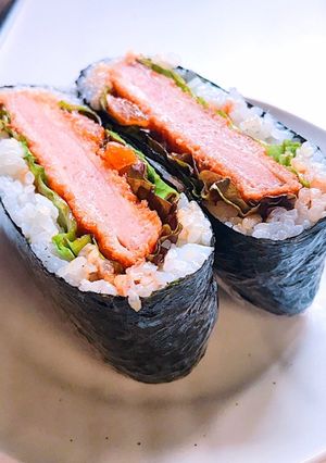 簡単♪ハムカツでおにぎり-レシピのメイン写真