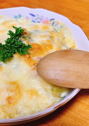 ワンパンでほうれん草のグラタン-レシピのメイン写真