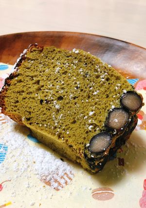 黒豆の抹茶シフォンケーキ-レシピのメイン写真