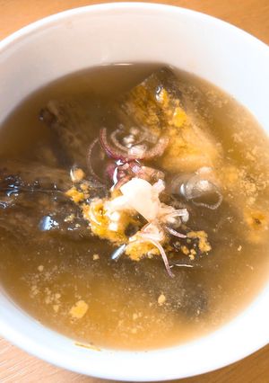 ナスとみょうがの味噌汁【ここから栄養士】-レシピのメイン写真