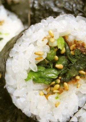 京野菜壬生菜おむすび風のり巻き-レシピのメイン写真