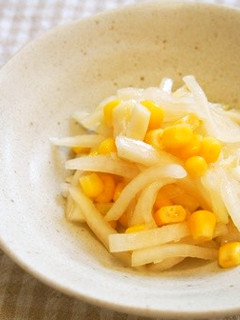 大根とコーンのナムル♪コーンの甘さが美味-レシピのメイン写真