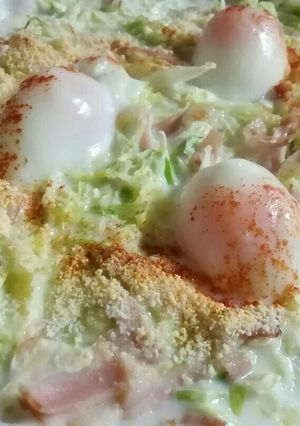巣籠もりキャベツのグラタン♪-レシピのメイン写真
