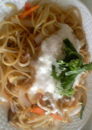 エリンギのポン酢パスタ★トロロとともに♪-レシピのメイン写真