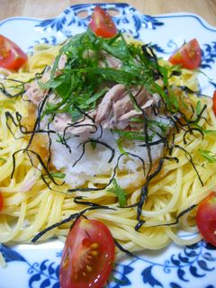 ツナとみぞれ乗っけただけ♪和風パスタ-レシピのメイン写真