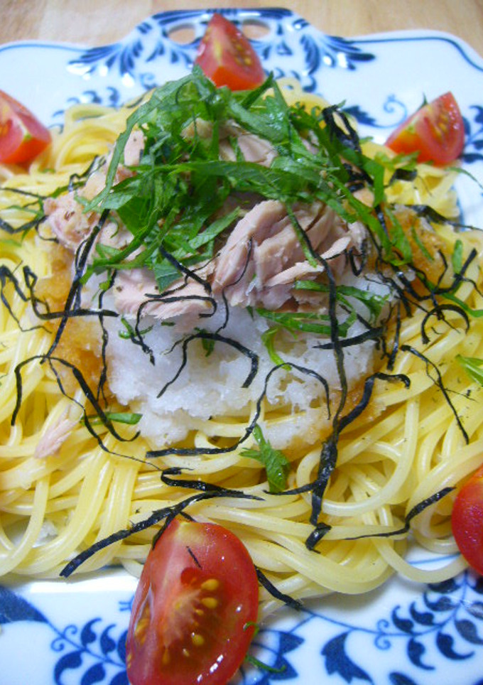 ツナとみぞれ乗っけただけ♪和風パスタ-レシピのメイン写真