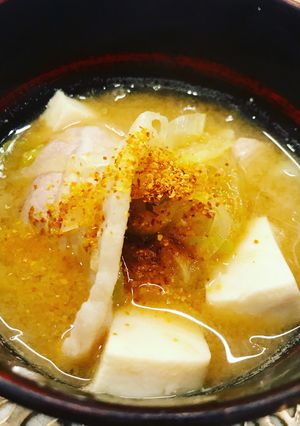 長ネギと豚バラの味噌汁-レシピのメイン写真