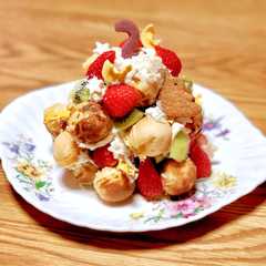 รูปของ 一口 ケーキ 2歳 誕生日 たこ焼き器