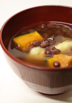魔法瓶あずきで★かぼちゃ入りぜんざい-レシピのメイン写真