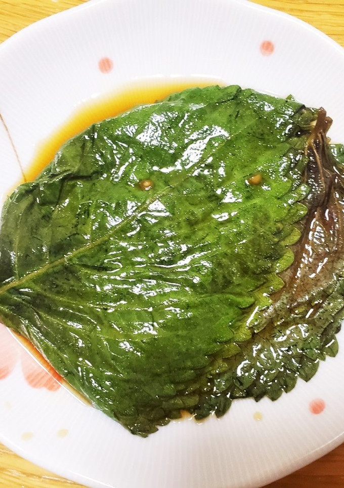 エゴマの葉の醤油漬け-レシピのメイン写真