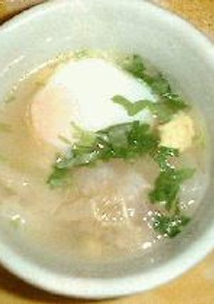 温泉卵のワンタンスープ-レシピのメイン写真